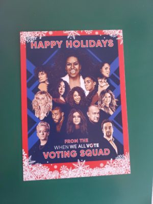 VOTE – card of encouragement featuring Michele Obama and celebrities
