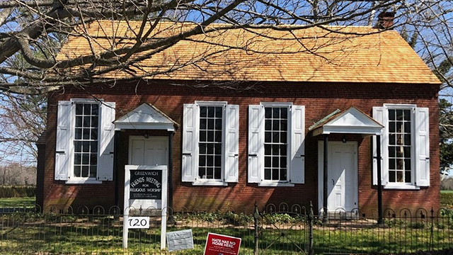 Greenwich Friends Meeting's new cedar shingle roof (Spring 2021)