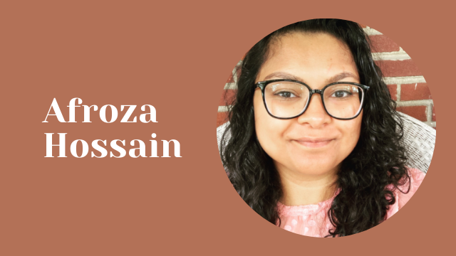 Welcoming Afroza Hossain