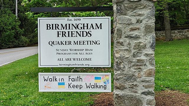 New Sign in Front of Birmingham Meeting