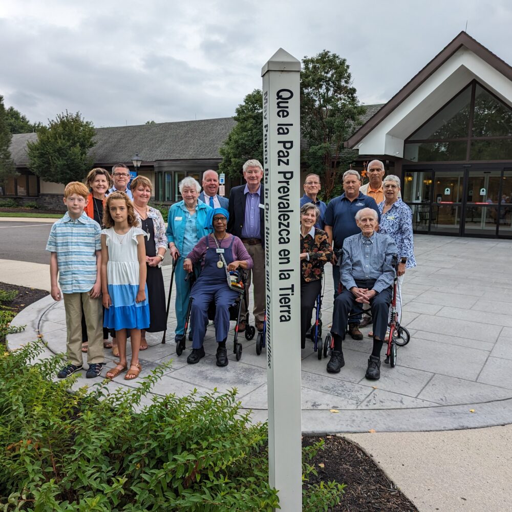 Pennswood Village Rededicates Its Peace Pole