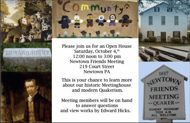 Newtown Friends Meeting Flier.